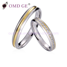 Fashion Women Men Promise Finger Ring Gold Silver Plated